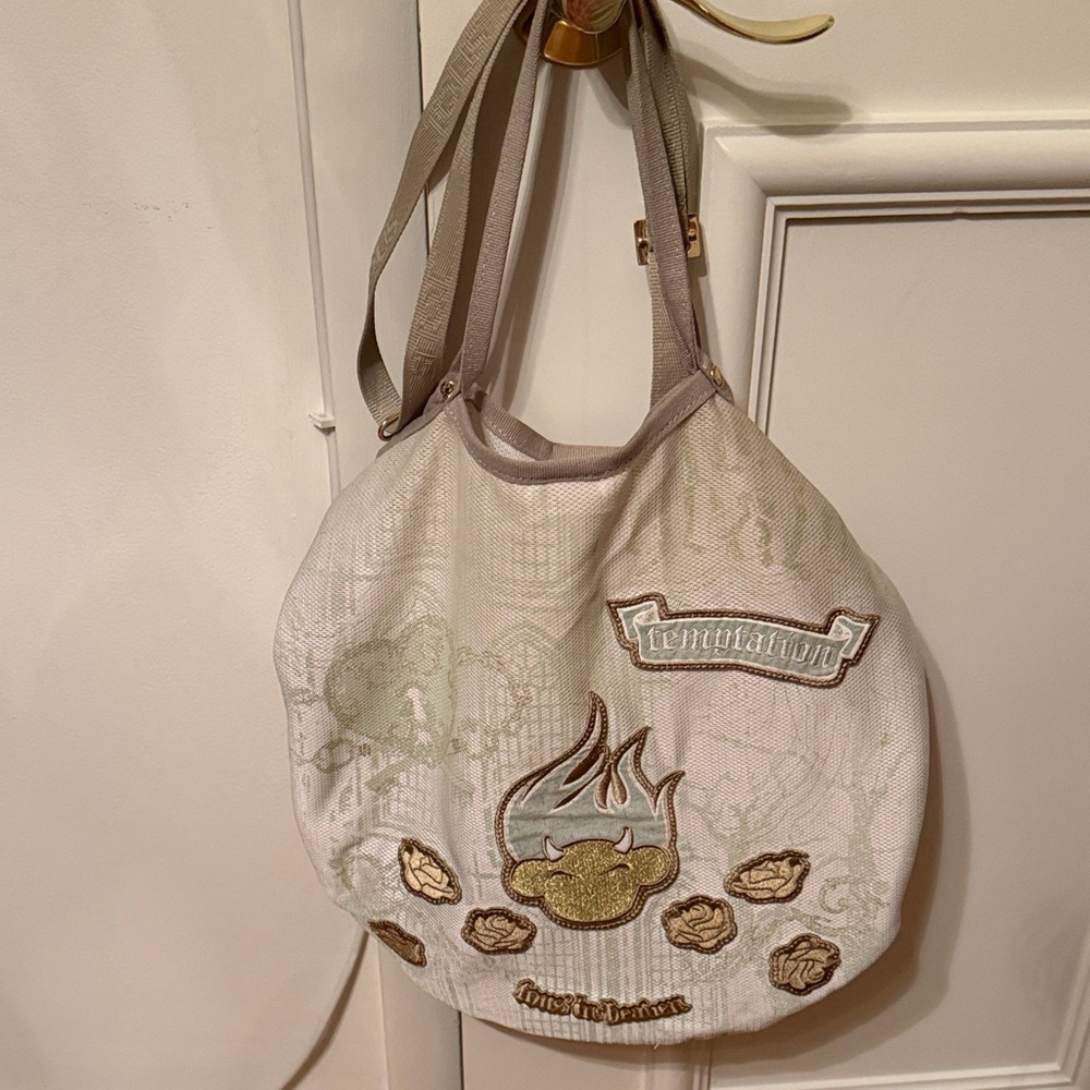 Tous Cream and Gold Crossbody Shoulder Bag